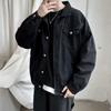 Spring Autumn Men Turn Down Collar Jacket Jeans Coats Retro Denim Solid Color Short Jacket Casual Pockets Overalls Streetwear Man Clothing Outwear