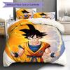 Son Goku Pattern Bedding,Quilt Set Quilt Cover Pillowcase Home Birthday Gift (1 * duvet cover + 2 * pillowcase, without core)