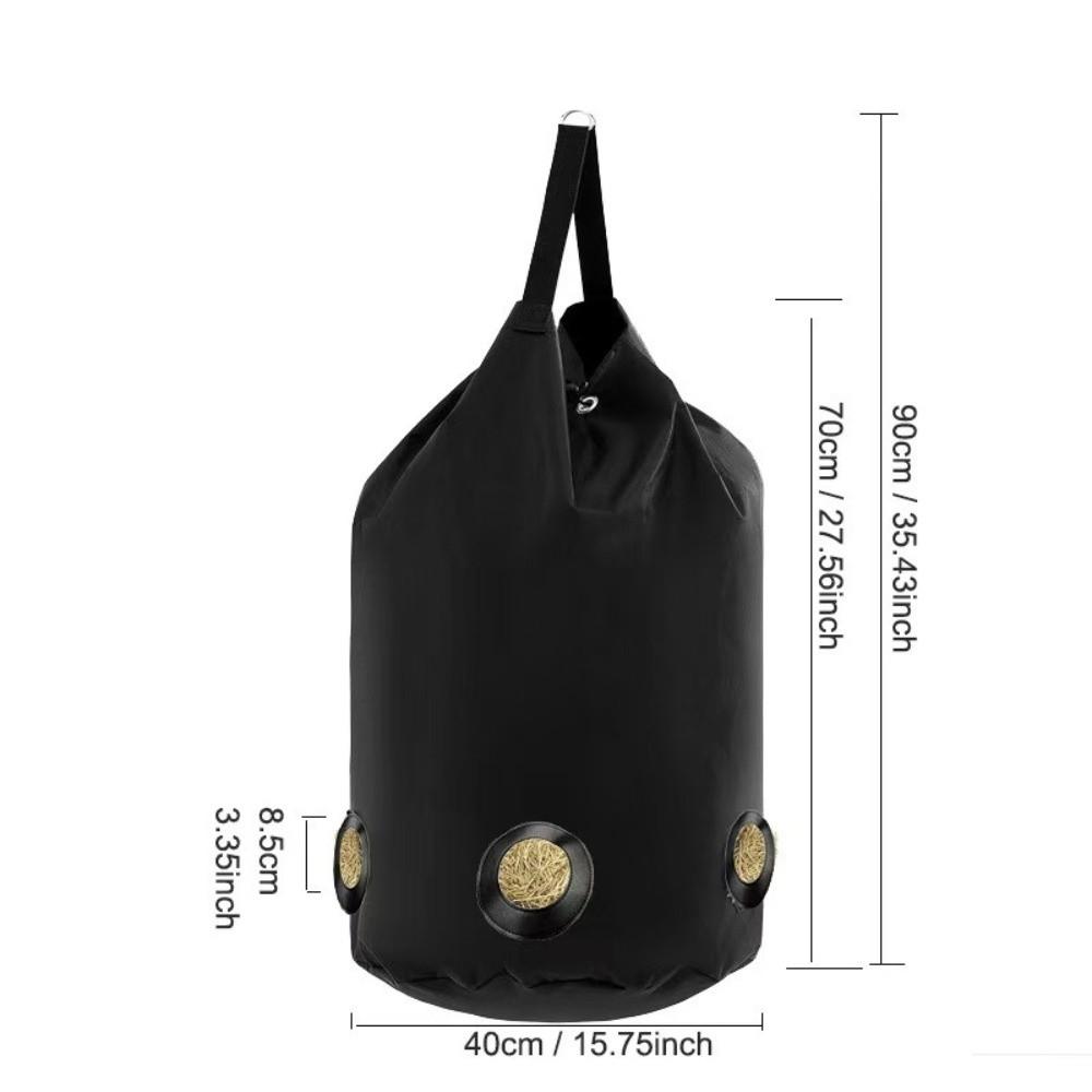 Portable Large Capacity Hay Storage Bag Waterproof Moisture-proof Horse Hay Bag Oxford Cloth Breathable Hay Feed Bag Stables Use