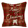 Festive Christmas Cushion Cover Featuring Adorable Reindeer And Snowflakes Design