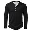 Весна Осень Новая Длинная Рукавная Круглая Горловина Футболка Мужская Облегающая Спортивная Футболка На Пуговицах Топы