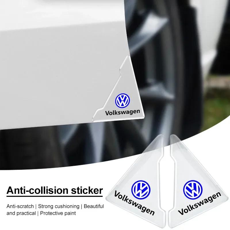 Для Volkswagen 2 шт. Накладка на угол двери автомобиля Защитная наклейка от царапин Для Volkswagen B6 B7 B5 Golf Polo Tiguan Passat EOS Sc