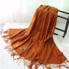 Women Cashmere Scarf Solid Thick Warm Casual Winter Scarves For Ladies Hijabs Pashmina Shawls Wraps Tassel Female Echarpe 2022