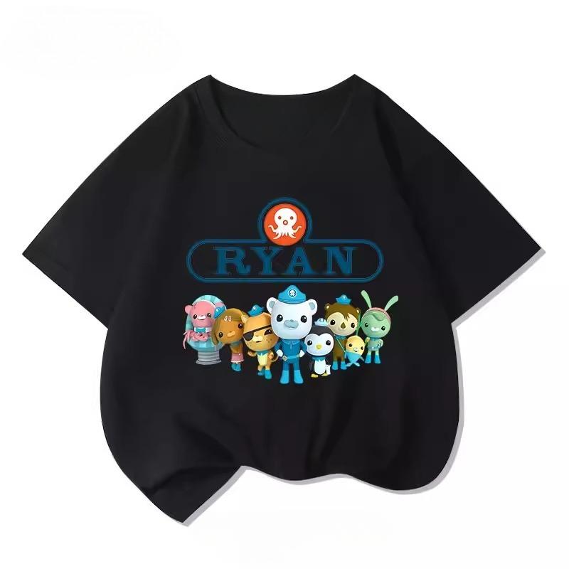 Potdemiel Octonauts Rescue Team Childrens 100 Cotton TShirt New Summer Style Comfortable and Breathable Childrens TShirt