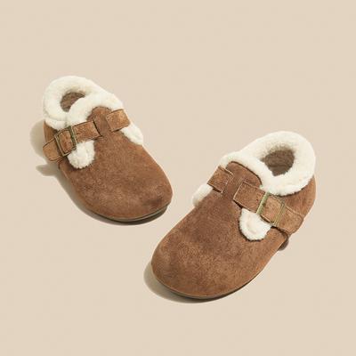 Женская обувь Birkenstock осень-зима 2025 новая бархатная женская обувь туфли-лодочки теплая шерстяная хлопковая обувь для беременных