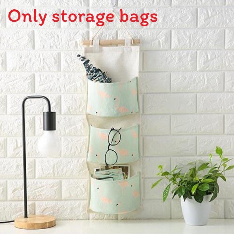 Многофункциональный настенный органайзер из хлопка и льна, крепится на дверь, экономит место в шкафу