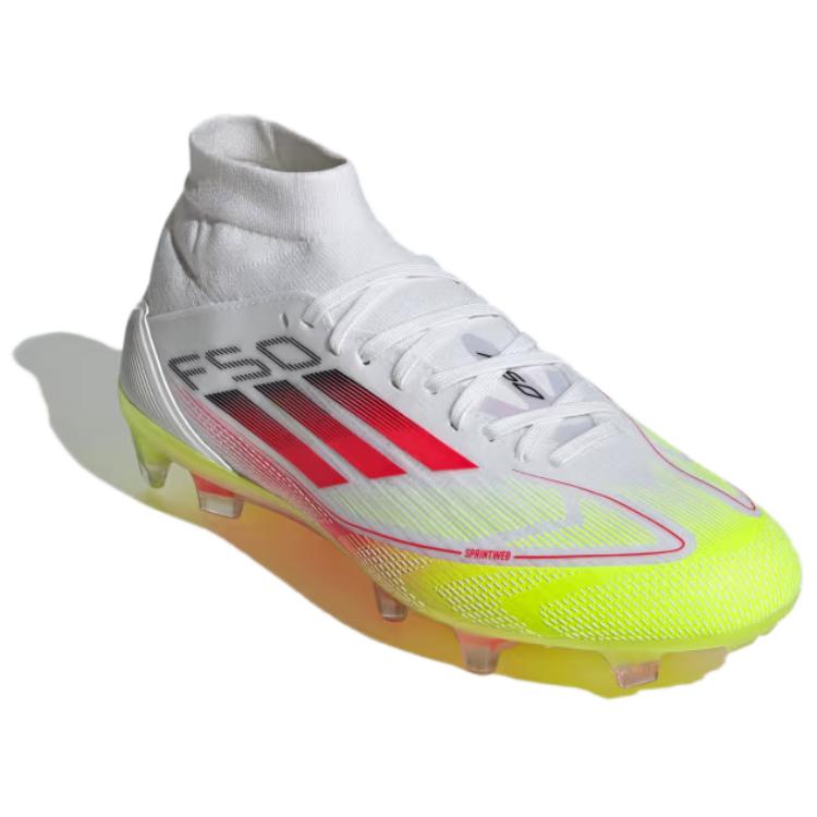 adidas Кроссовки женские Adizero F50 Pro Mid FG Pure Victory Pack Белый Cloud-White Ярко-красный IE1462