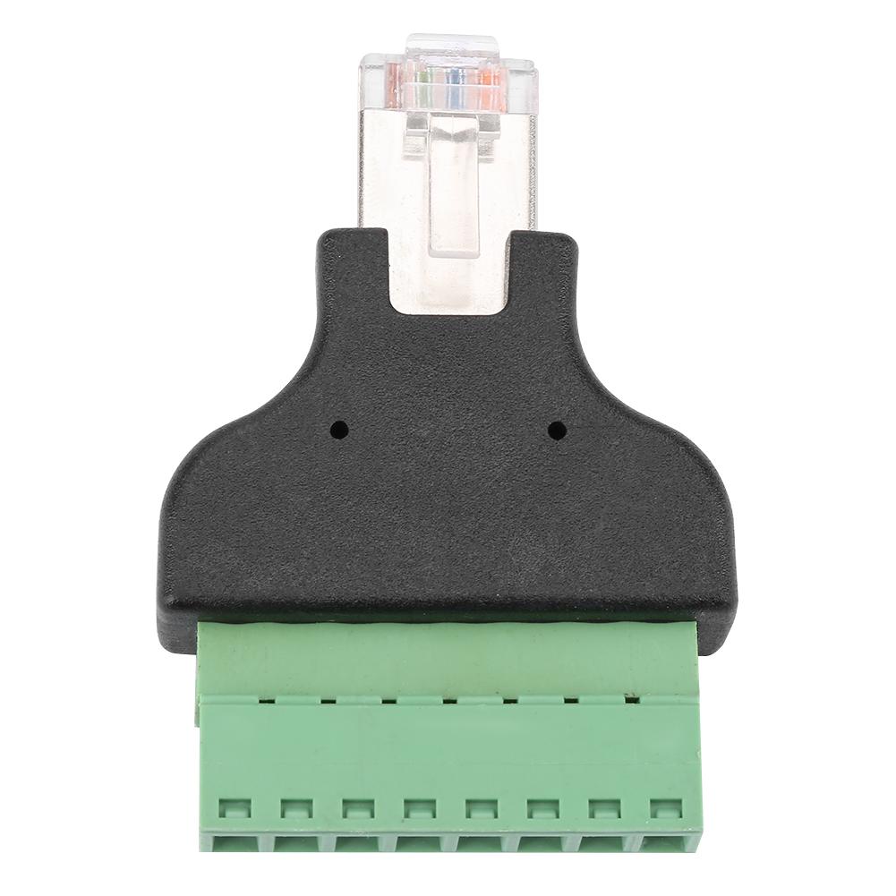 8P8C Ethernet RG-45 Male To Terminal 8 Pin Digital Adapter Connector Conversion