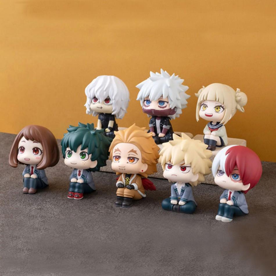 10cm boku no hero academy anime figure midoriya izuku action figure bakugo katsuki/todoroki so statuette pvc collection toys
