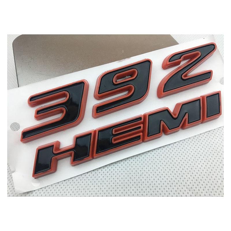 392hemi Black Red Emblem Fender Side Badge Sticker 64l Decal For 300c Srt8 3500