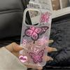 Pink Butterfly Phone Case For iPhone 13 Mini 12 14 Plus XR 16e 11 15 Pro Max X XS Max 7 8 Se 2020 Phone Cover iPhone Case