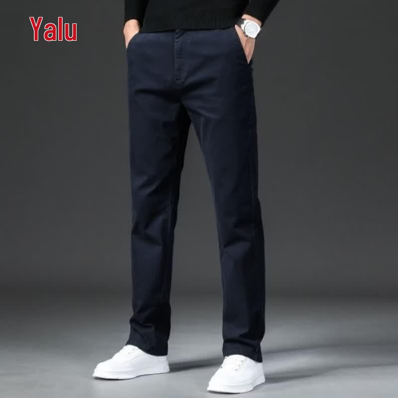 Мужские брюки Yalu Business Casual прямого кроя из эластичной ткани