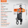 Electric Chain Hoist Single Phase Crane Hoist 2200 lbs Load 10 ft Lifting