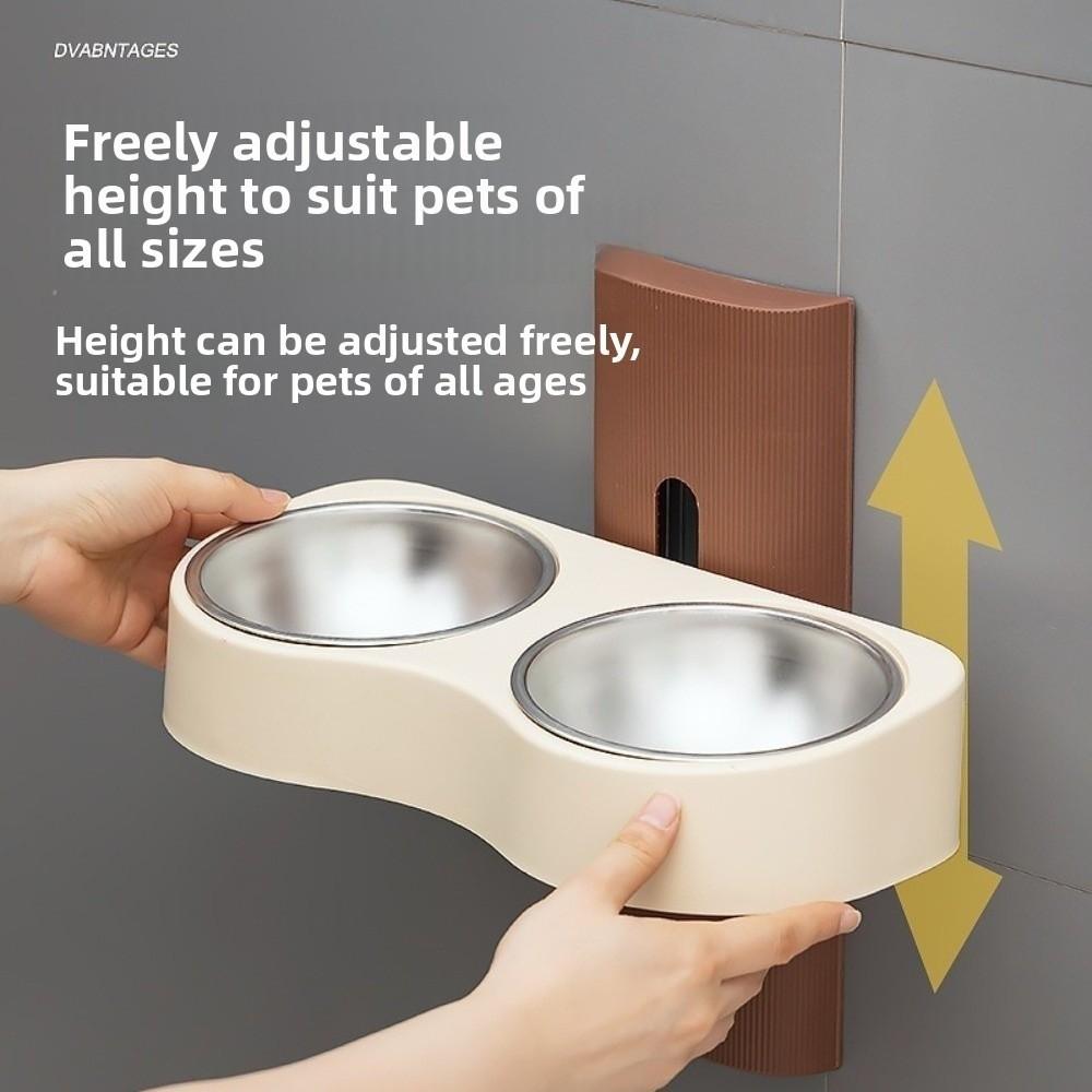 Space Saving Dog Eatting Bowl Double Bowl Pet Feeding Bowl Cats Watering Bowl for Small Dogs