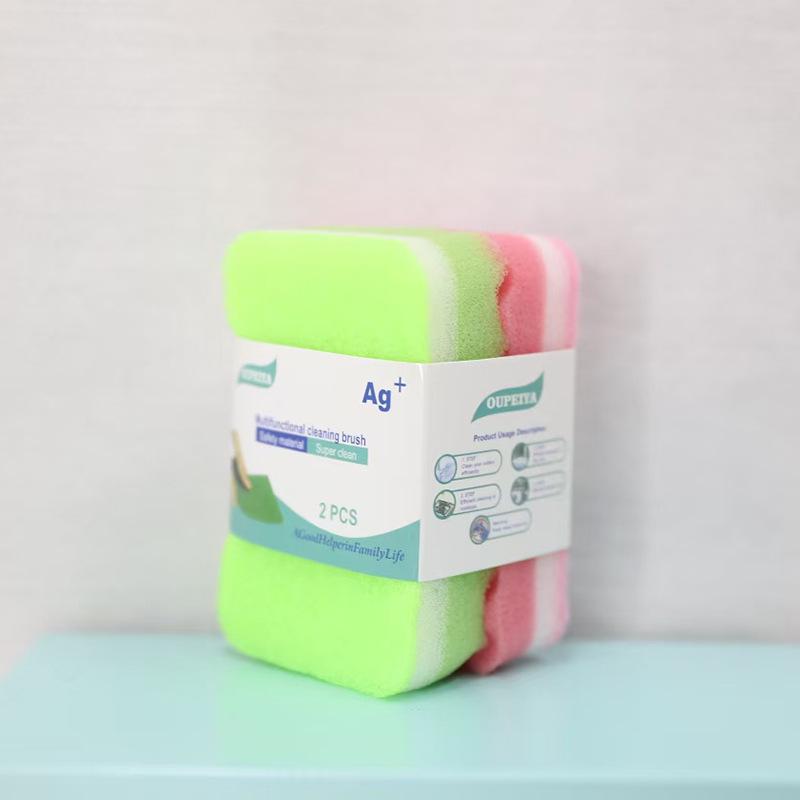 Двусторонняя прочная губка для мытья посуды и чистящая подушечка для уборки кухни