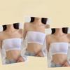 Цельный сексуальный топ без бретелек, женский бюстгальтер без бретелек с эффектом пуш-ап, нижнее белье из ледяного шелка, тонкий бесшовный топ с надписью, черный, белый цвет, топ без косточек