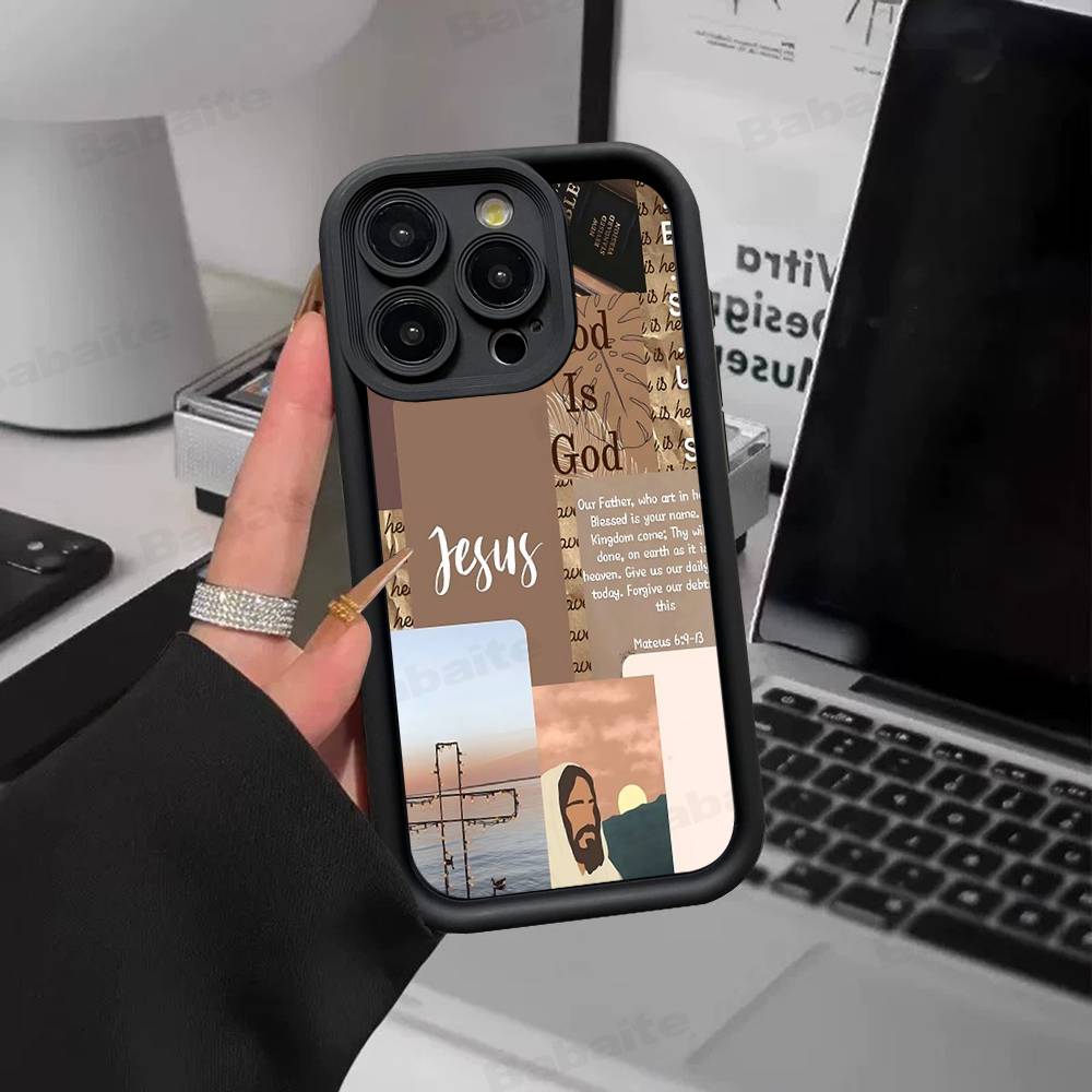 Verse Of The Christian Bible Jesus Phone Case For IPhone 17 16 15 14 13 12 11 Pro Max Anti Drop Soft Cover
