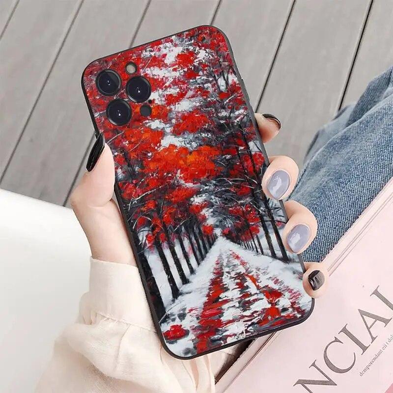 Зимний чехол для телефона iPhone Samsung Galaxy Redmi Xiaomi Oppo OnePlus Note SA 7 8 9 10 11 12 13 14 20 21 22 23 53 54 Pro Max Plus Ultra TPU Soft