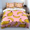 Banana-Themed Three-Piece Set Design kid's and adults' bedroom decor, Exquisite three-piece bedding set gift