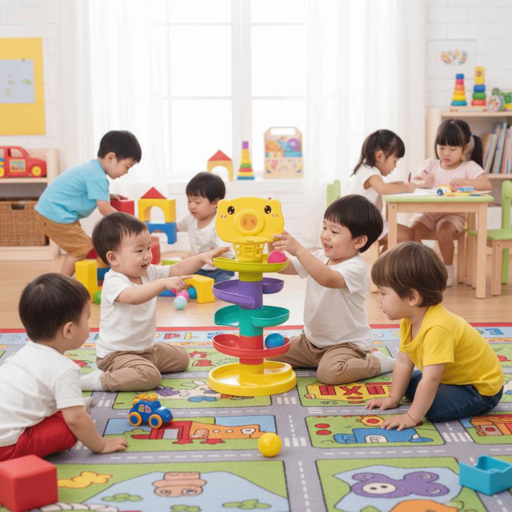 Sliding Ball Rolling Ball Tower Stacking Track Ball Tower Educational Games Children Play