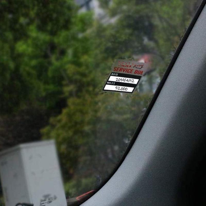 Самоклеящиеся наклейки на окна с напоминанием о замене масла/техническом обслуживании автомобиля - 100 листов/рулон