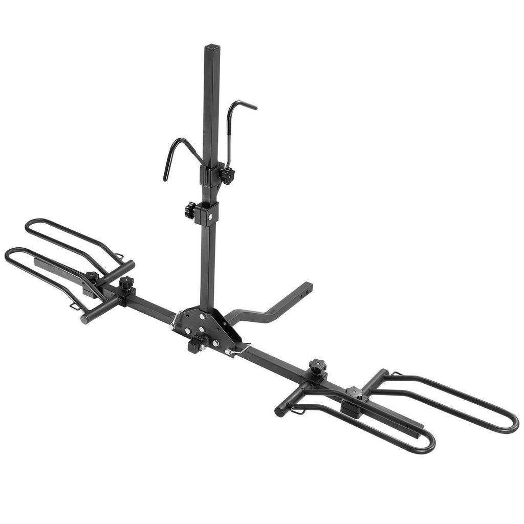 Hitch Mount Bike Rack, 2-Bike Platform Style, 80 LBS Max Capacity Bike Rack Hitch for 1.25-/2-inch Receiver, Titling and Folding Bike Carrier with