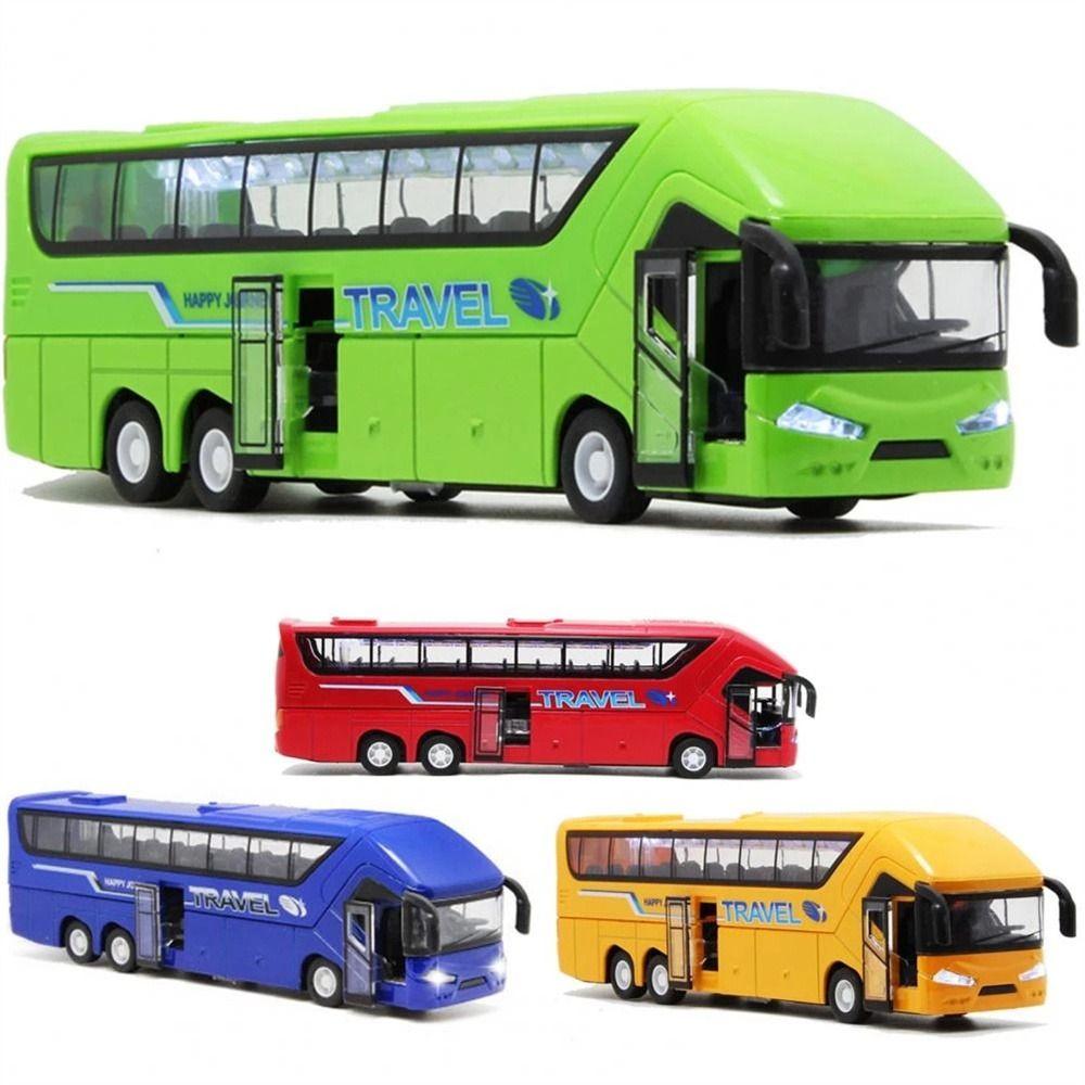 Music Car Bus Model Educational Toys Bus Toy Bus Model Car Toy Long-distance Bus Double Decker Bus