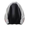 Men's American Retro Striped Color-blocked Stand-up Collar Hoodie, Loose Couple's Versatile Casual Zipper Pullover Top