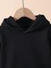 Children's Hooded Sweatshirt with "R" Letter Print - Comfortable Casual Sportswear Suitable for Autumn and Winter Wear