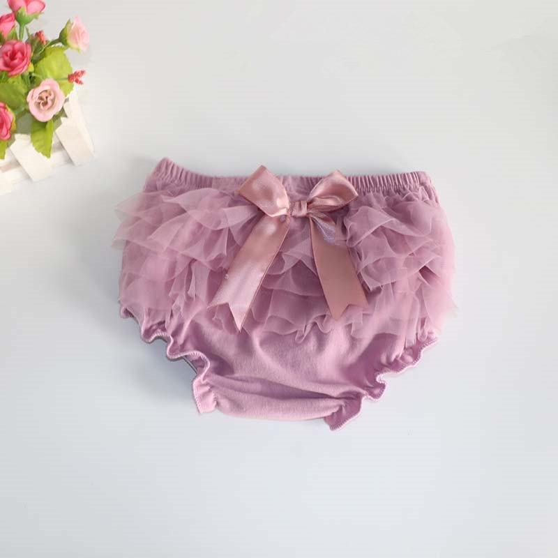 Лёгкие шортики на подгузник с бантиком для маленьких девочек
