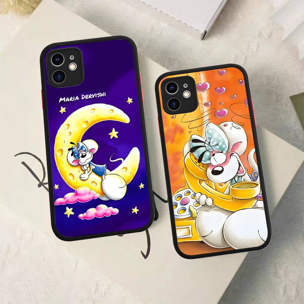 Cartoon D-Diddl For IPhone 11 12 13 14 15 16 Pro Max Plus Matte Translucent Phone Cover