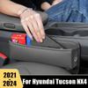 Кожаное автокресло, щелевая коробка для хранения для Hyundai Tucson NX4 2024, держатель для телефонных карт, органайзер, карманные аксессуары