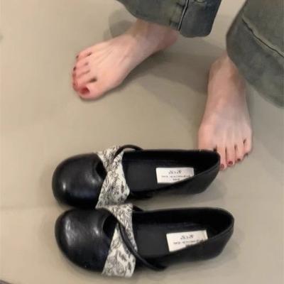 Одиночные туфли кожаные туфли вечерние туфли на плоской подошве женские туфли весна и осень ранняя осень лето новые осенние модели неглубокий носок 2025 новая осенняя обувь