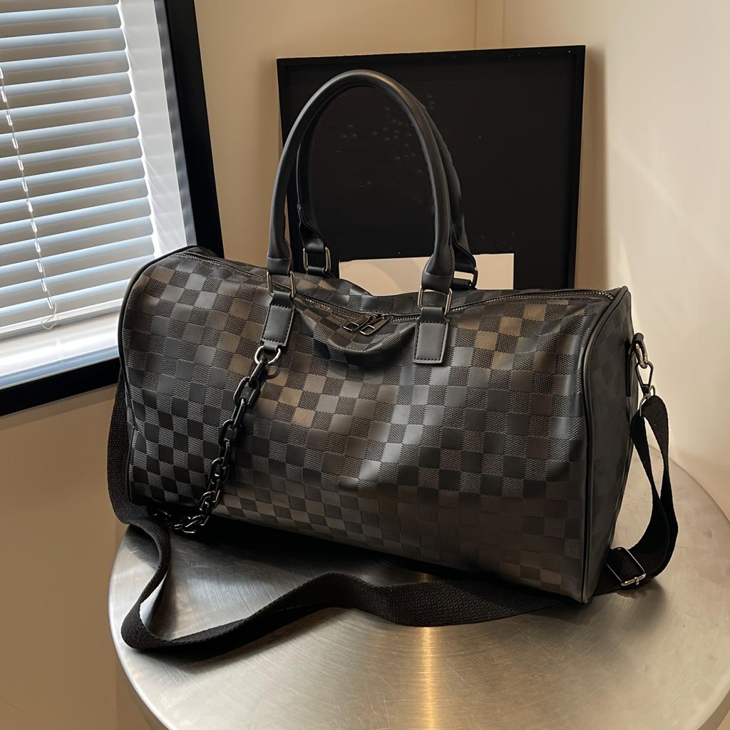 1 шт. Ретро большая вместительная сумка для хранения, водонепроницаемая большая сумка для фитнеса на молнии, подходит для плавания, фитнеса, командировки, спорта