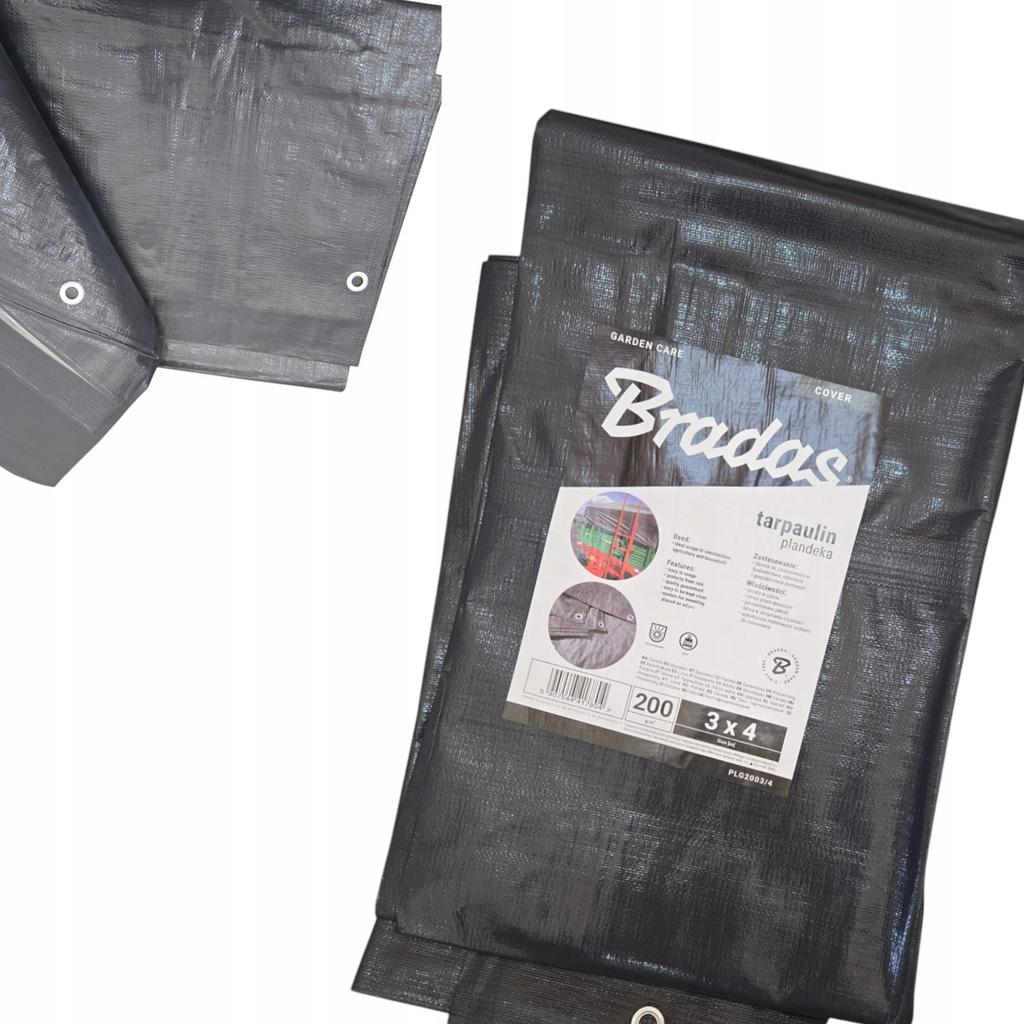 Gray tarpaulin 200G, 3X4M
