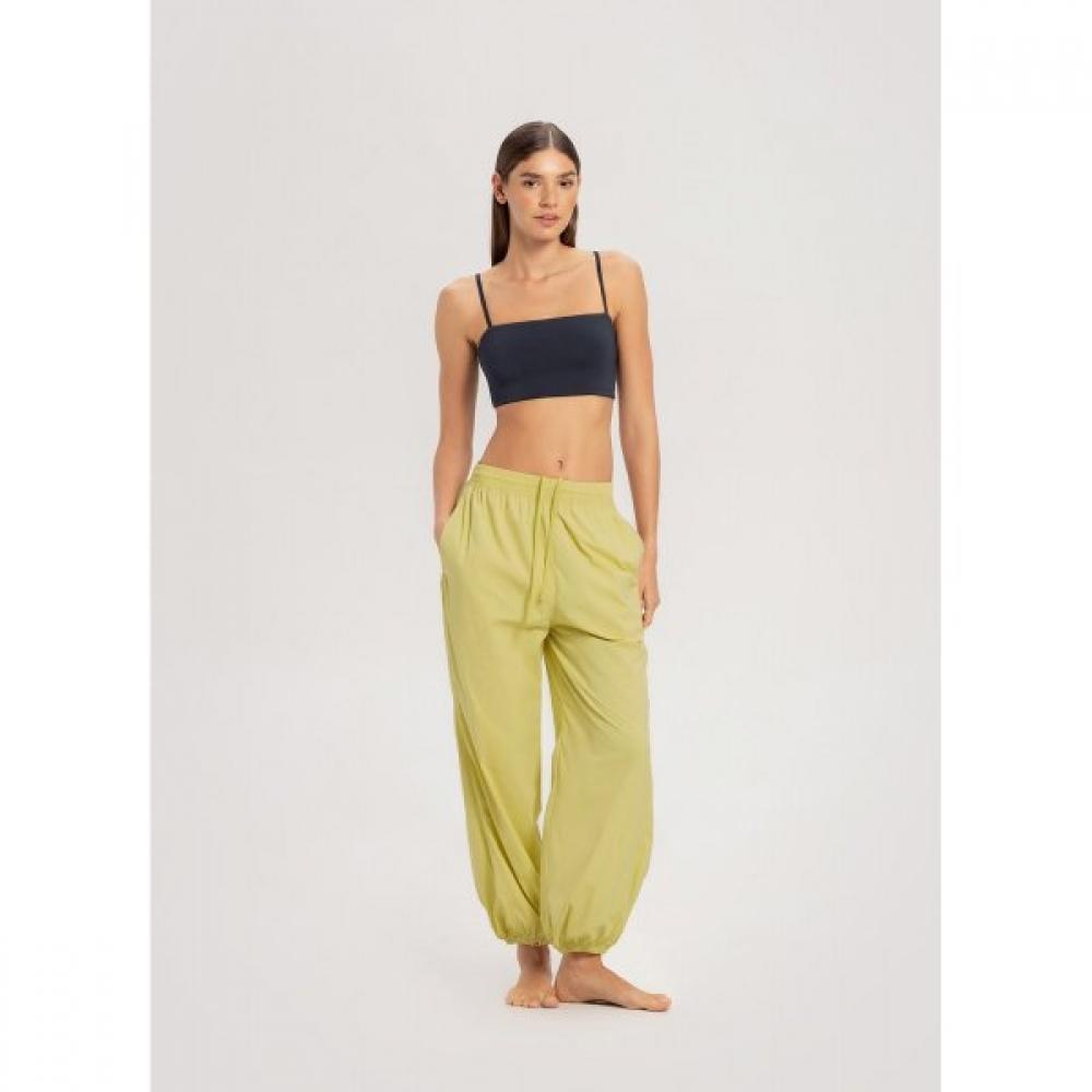 Budhi Mudra Diagonal Jogger Pants   Muted Lime  B61003apl44 G48 
