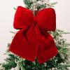 Christmas Ornament Multi-Size Design Velvet Fabric Bow Handmade 3D Shape Christmas