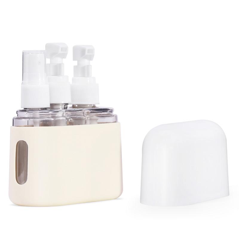 2/3/4-In-1 Travel Refillable Bottle Set Combination Liquid Lotion Shampoo Shower Gel Dispenser Empty Cosmetic Container Atomizer