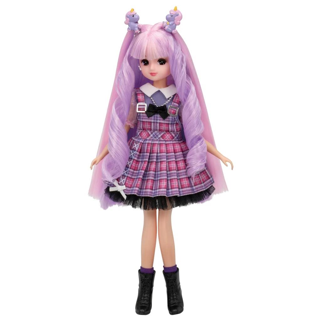 Takara Tomy Plastic Licca-chan Doll Rainbow Curl Licca-chan Dress-up Play Toy for Girls Ages 3 and Up
