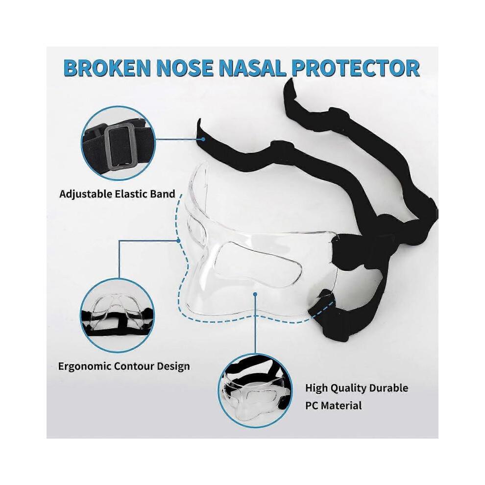 Nose Guard for Broken Nose, Adjustable Face Shield Mask for Sports Soccer Basketball, Protect Your Face and Nose from Impact