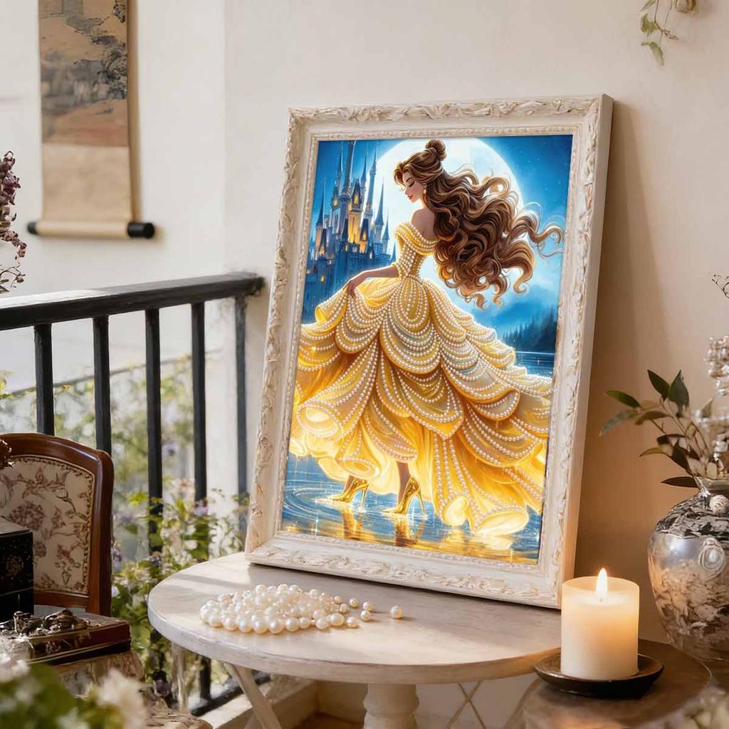 Disney Красивое DIY-произведение искусства из искусственного жемчуга. Это ручной работы подарок, который можно использовать для украшения стен и который подходит как для дома, так и для офиса.