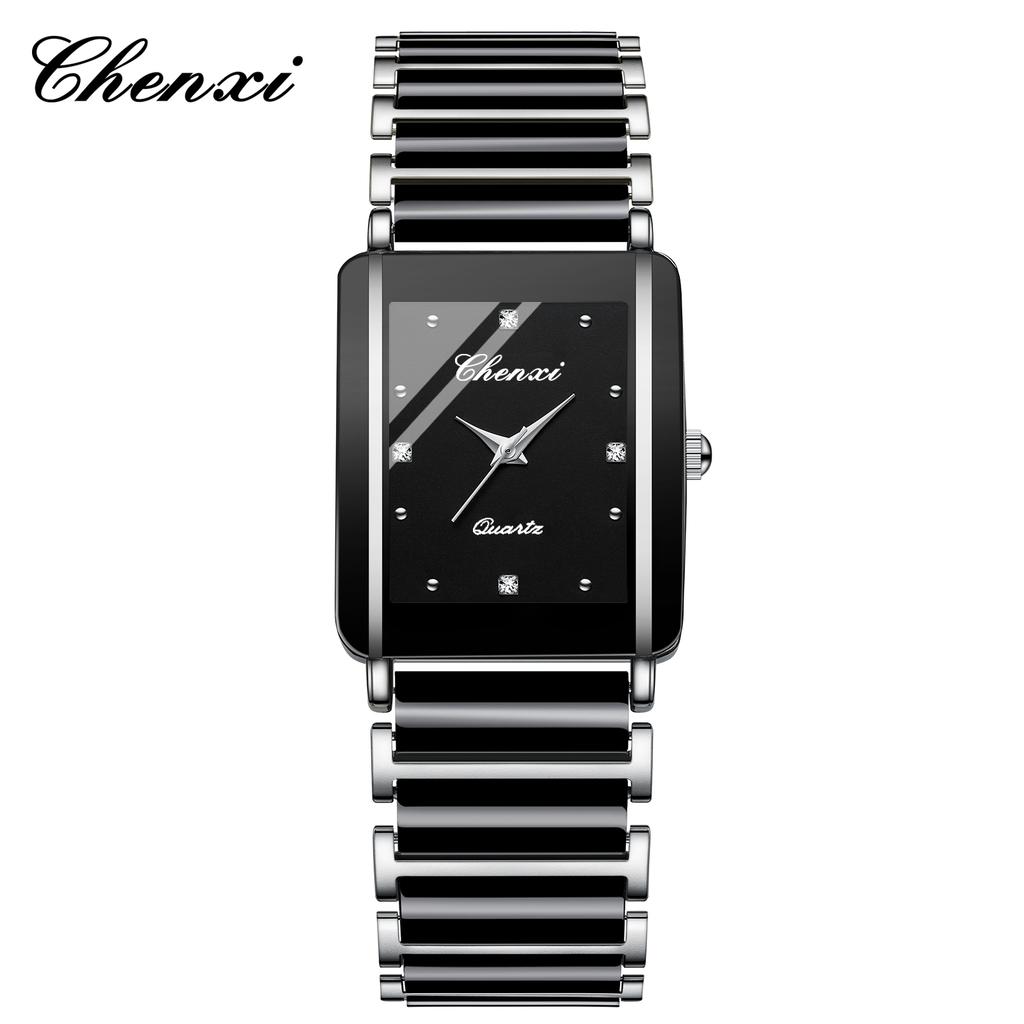 CHENXI 104A Парные часы Роскошные водонепроницаемые Relojes Para Damas Наручные часы для женщины и мужчины Ремешок из имитации керамики Подарок