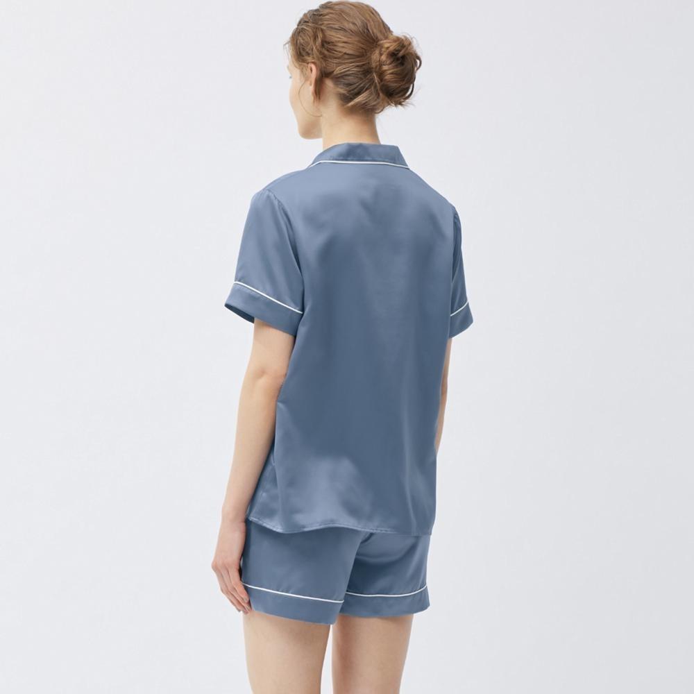 GU by Uniqlo Атласная пижама с короткими рукавами и шортами 