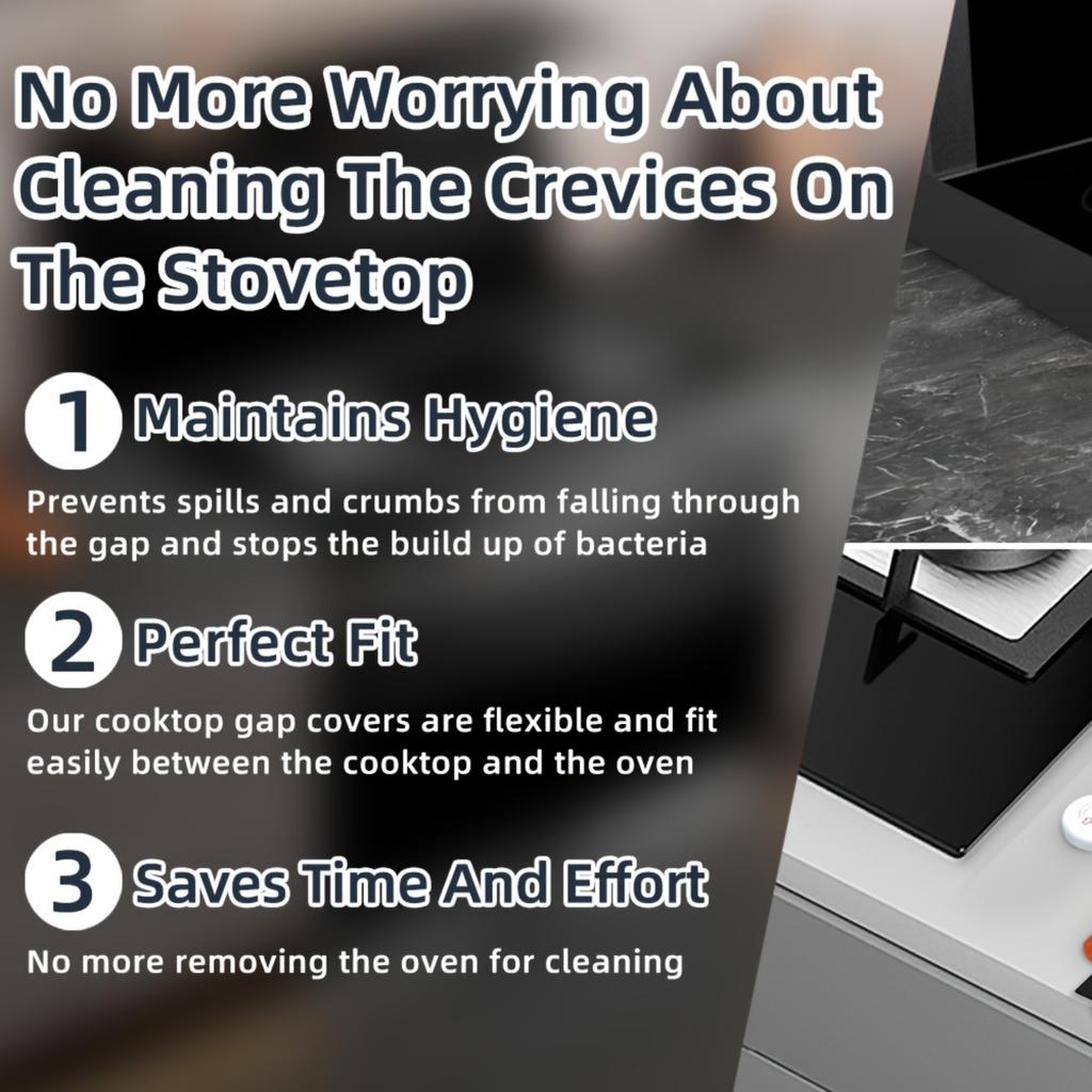 Гибкие силиконовые 2 шт. Заполнители зазора плиты | Водо- и пятноустойчивые, легко чистятся, защита столешницы, современный кухонный аксессуар, черный/белый
