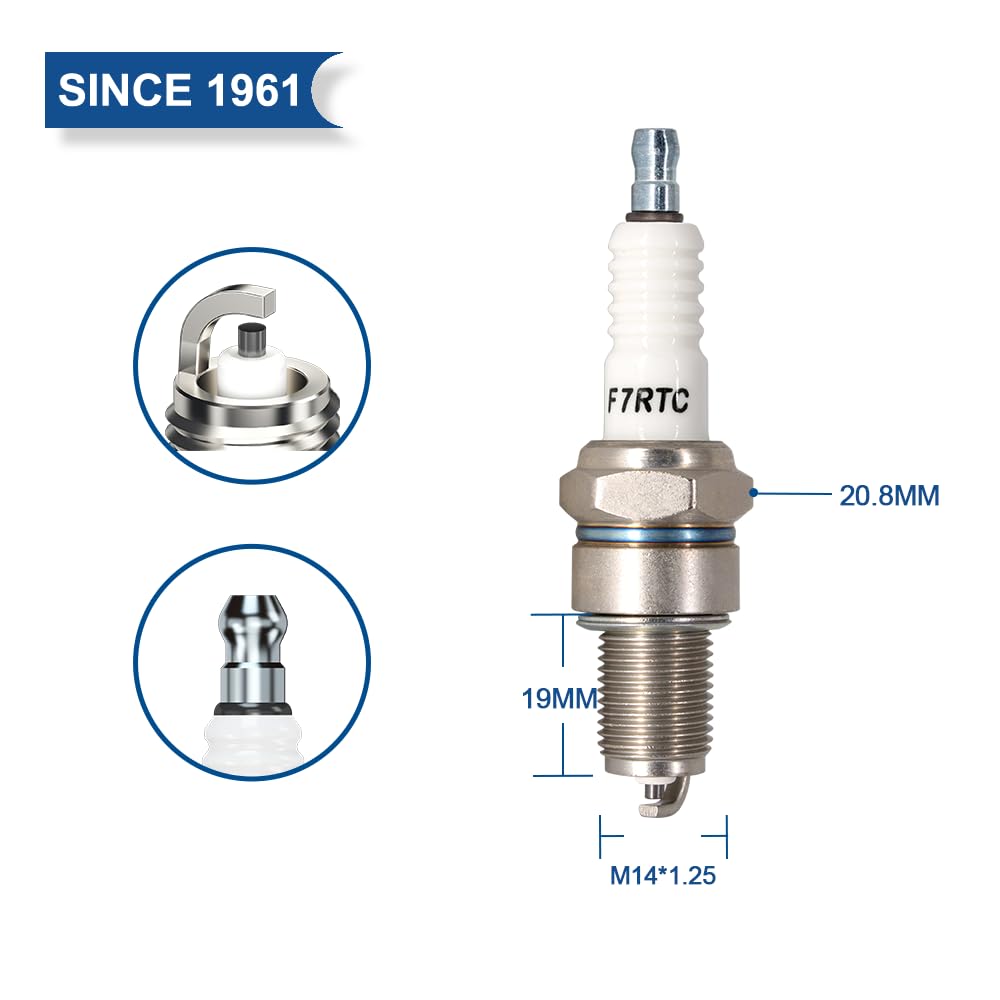Torch Универсальный штекер F7RTC (Интегрированный терминал) 2 шт. Свеча зажигания RN2C, DENSO [3088]W22EPR-U, OEM