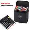 30/40/60/80 Color Art Marker Set Dual Headed Artist Sketch Manga Marker Professional Felt-Tip Oily Twin Brush Pen Art Supply