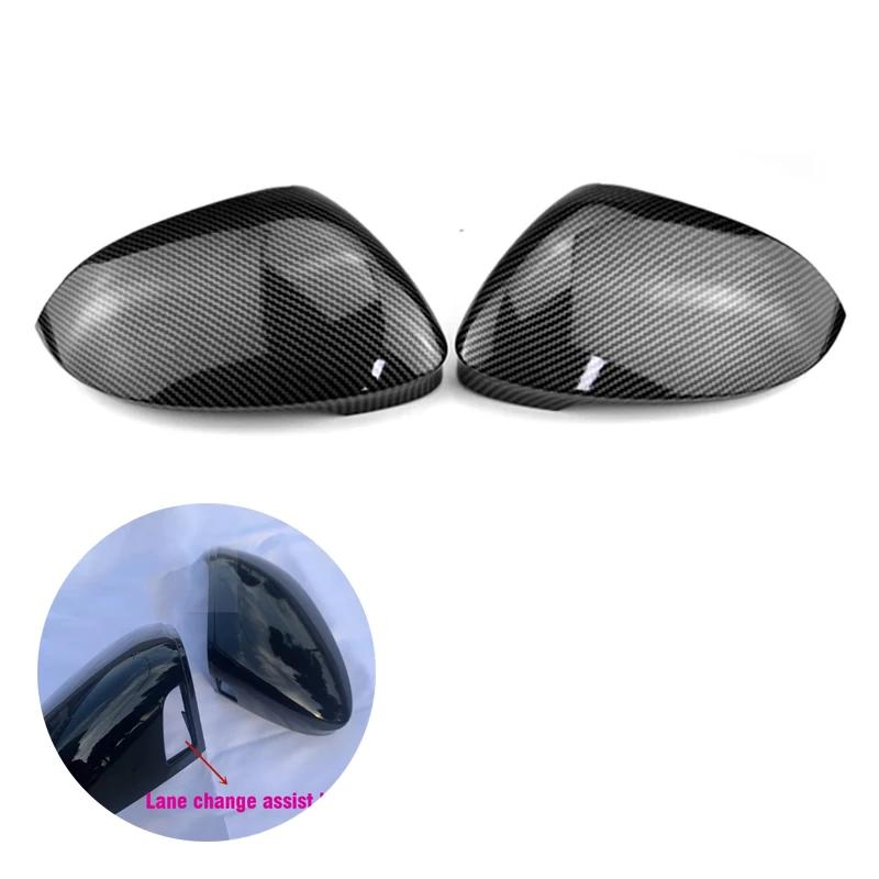 For Volkswagen VW Golf 8 MK8 2020-2025 Car Replacement Rearview Side Mirror Cover Wing Cap Exterior Door Case Trim Carbon Style
