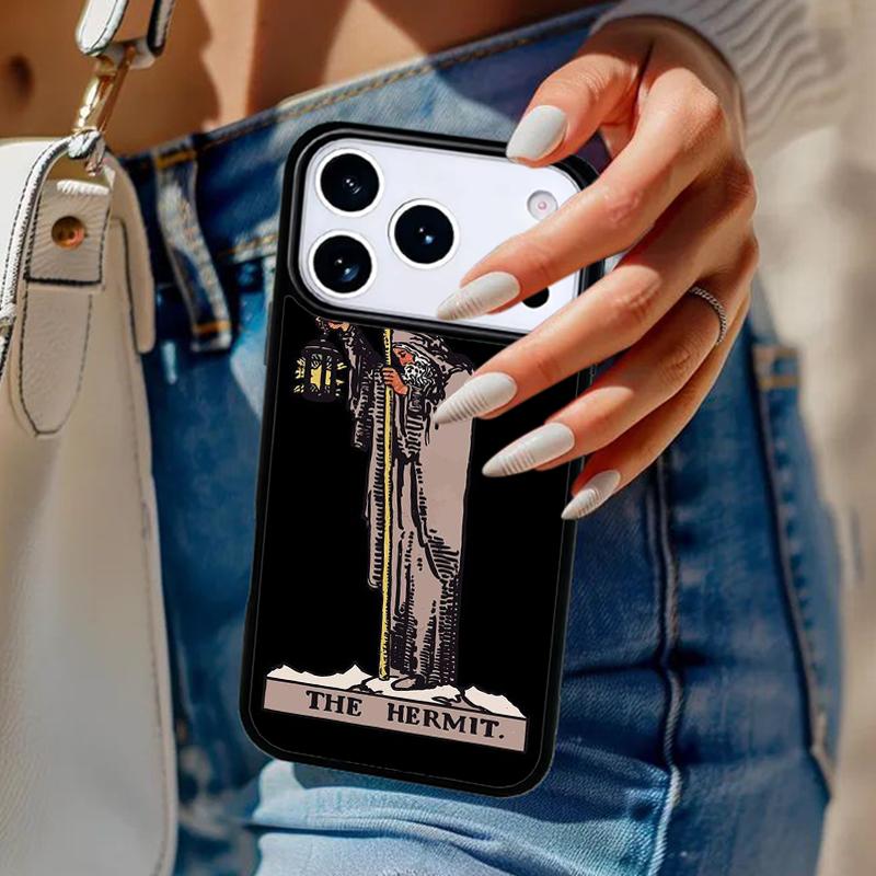 The Hermit Tarot Card Witchcraft Phone Case For iPhone 17 Air 14 15 13 12 Max Cover For Apple 16e 11 Pro Max Plus Coque