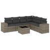 VidaXL Salon de Jardin avec Coussins 7 pcs, Canapés de Terrasse, Ensemble de Meubles de Patio, Mobilier d'Extérieur, Gris 3254957