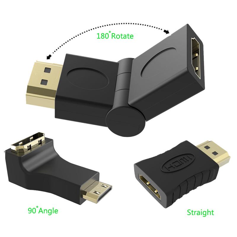 HDMI-совместимый кабельный соединитель-адаптер 270 180, угол 90 градусов HDMI-совместимый штекер на